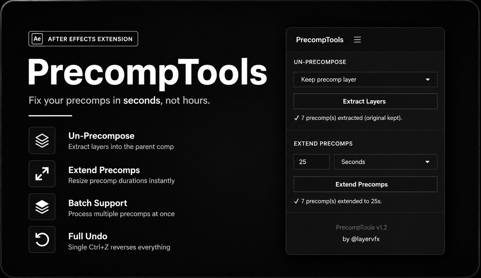Un-Precompose and Extend Precomps for After Effects